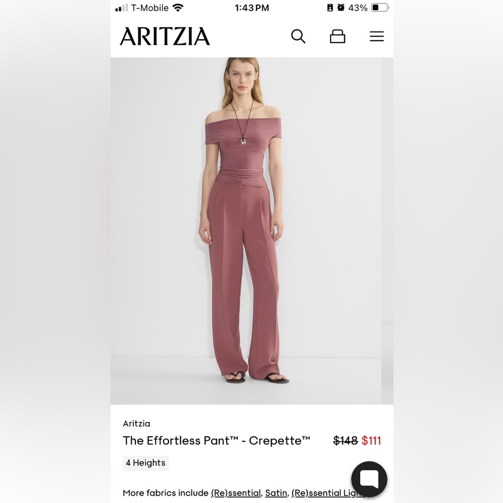 Aritzia Mauve Trousers